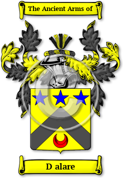 D alare Family Crest Download (jpg) Legacy Series - 150 DPI